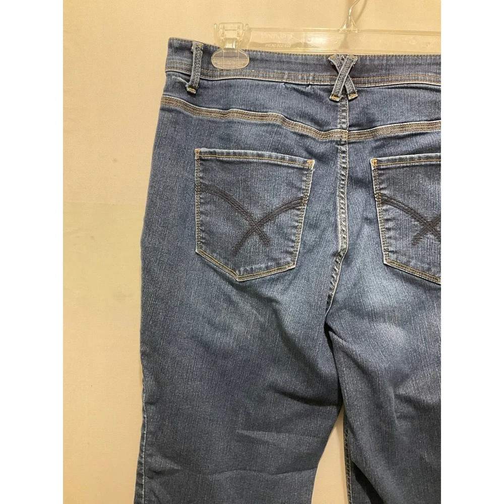 Christopher & Banks Womens Size‎ 8 Dark Wash Denim Capri Jeans High Rise Crop